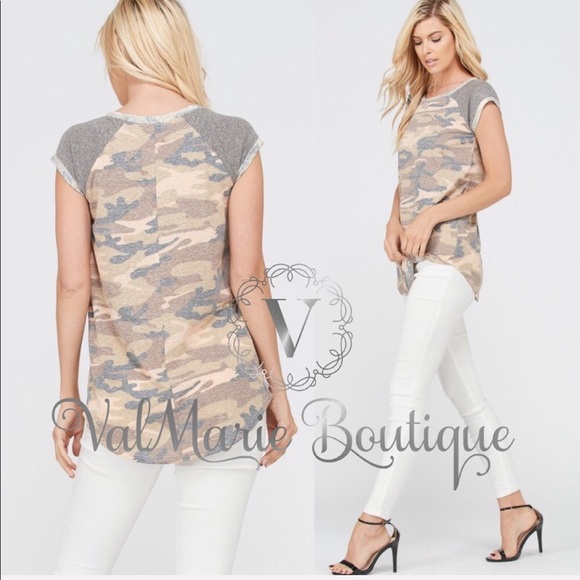 Camo slub knit T-shirt - Picture 4 of 4